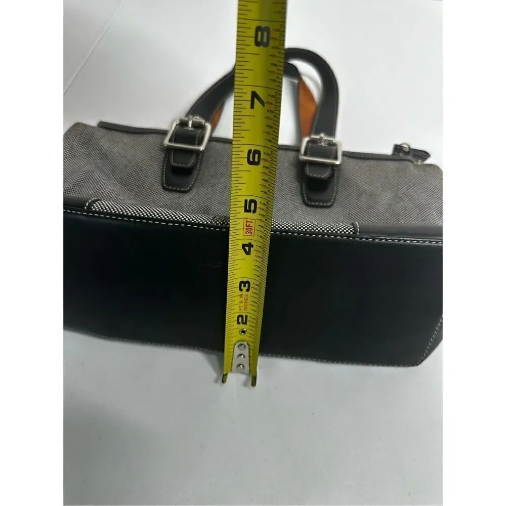 Coach Black and White Bucket Bag LO43-1842 Canvas Leather Black